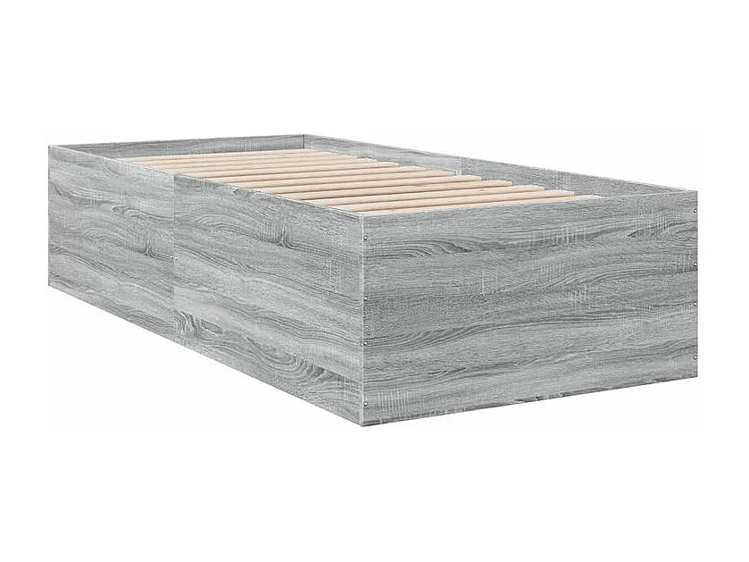 Cadre de lit sonoma gris 75x190 bois d'ingénierie