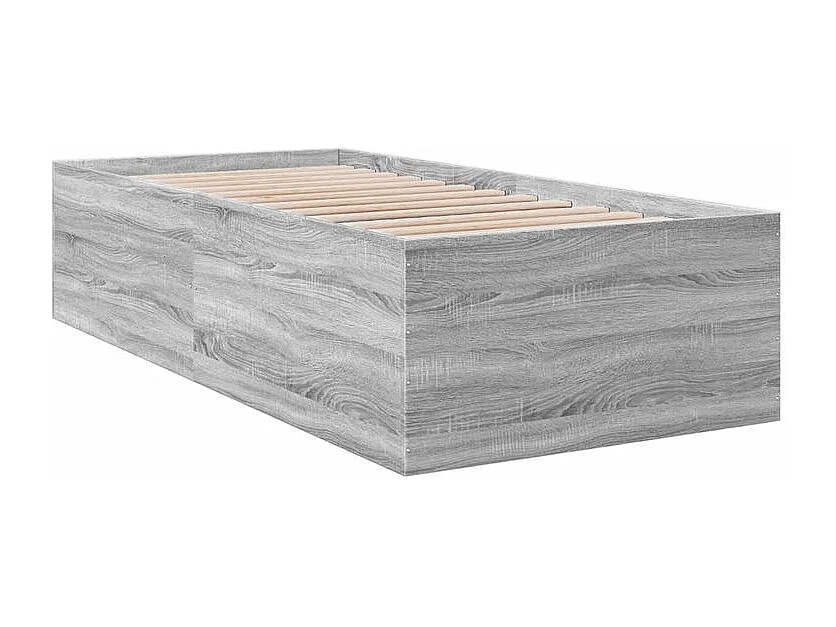 Cadre de lit sonoma gris 75x190 bois d'ingénierie