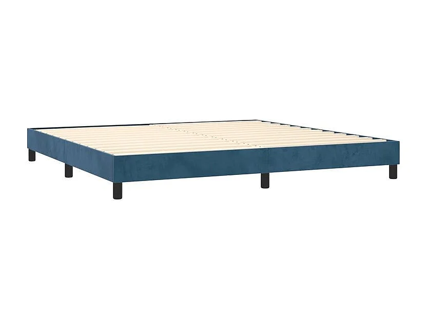 Sommier à lattes de lit avec matelas LED Bleu foncé 200x200