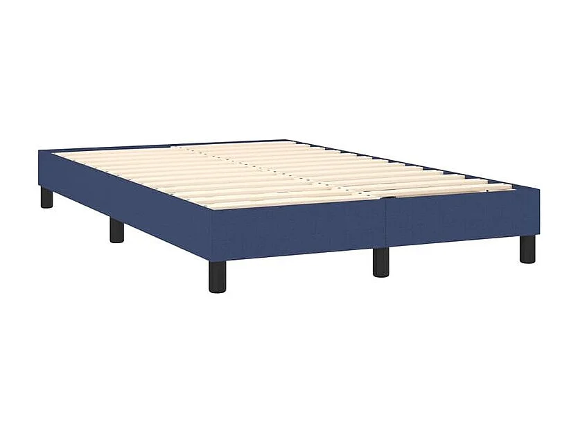 Sommier à lattes de lit avec matelas LED Bleu 120x200 Tissu