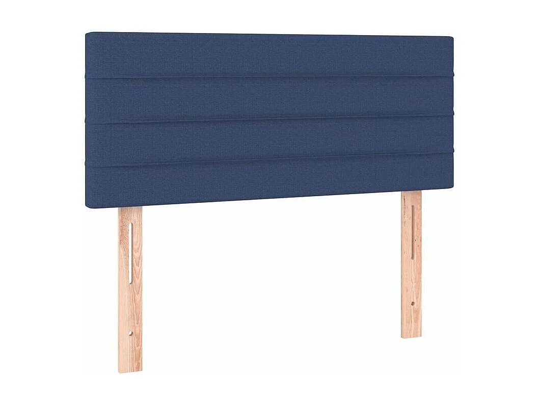 Sommier à lattes de lit avec matelas LED Bleu 120x200 Tissu