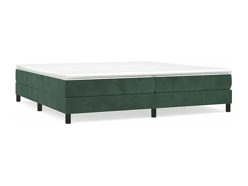 Sommier à lattes de lit et matelas Vert foncé 200x200 Velours