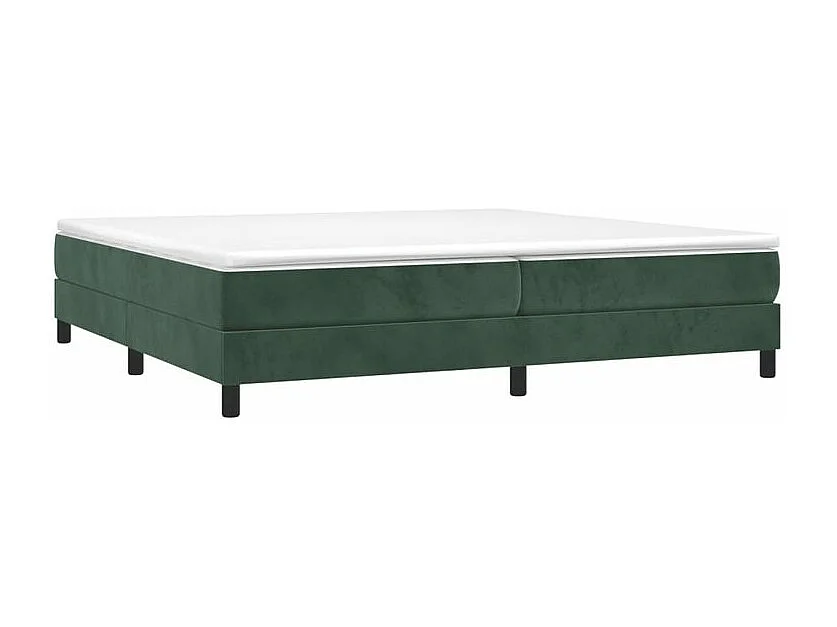 Sommier à lattes de lit et matelas Vert foncé 200x200 Velours