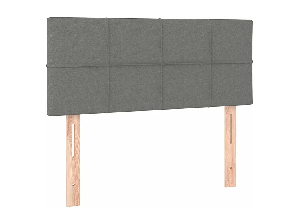 Sommier à lattes de lit et matelas et LED Gris foncé 120x200