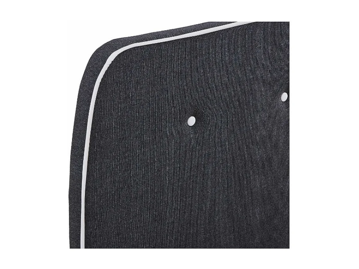 Lit adulte tissu gris foncé et pieds bois massif clair Indie 160x200