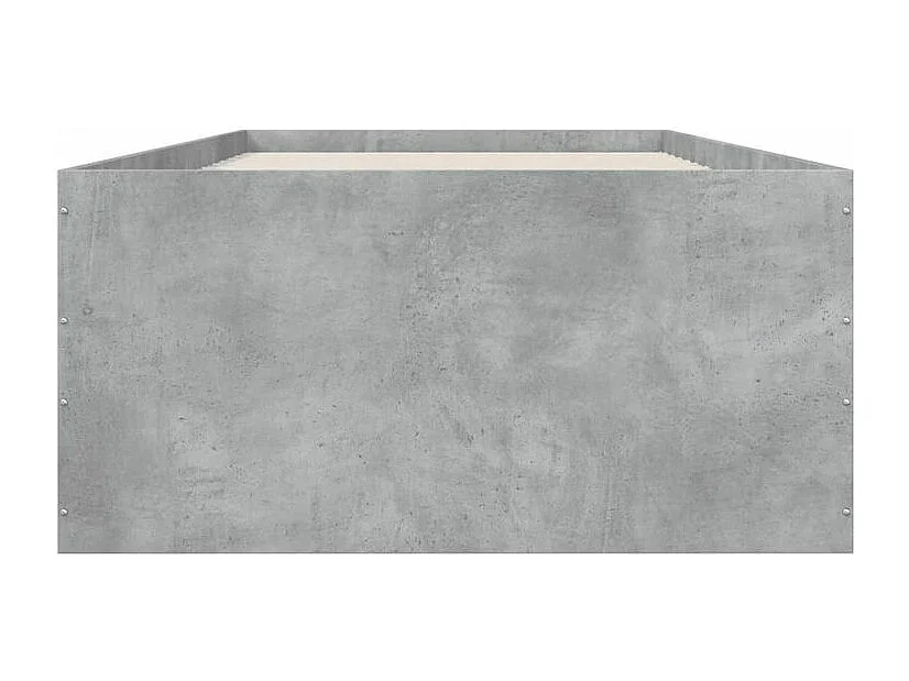 Cadre de lit gris béton 75x190 bois d'ingénierie