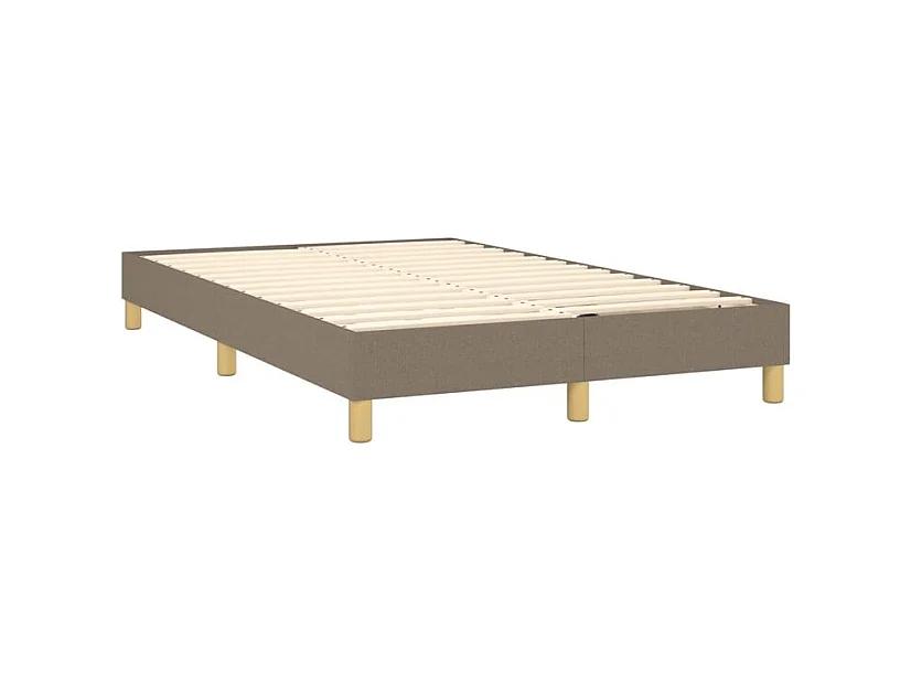Sommier à lattes de lit avec matelas Taupe 120x200 Tissu