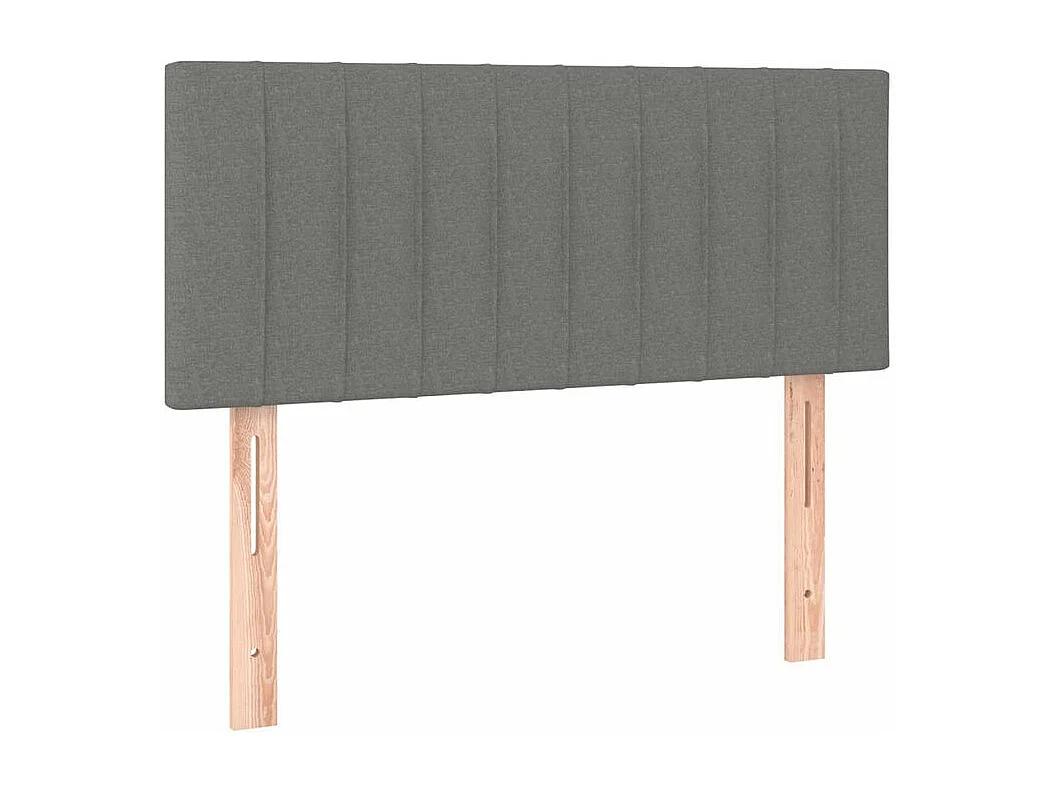 Sommier à lattes de lit et matelas Gris foncé 90x190 Tissu