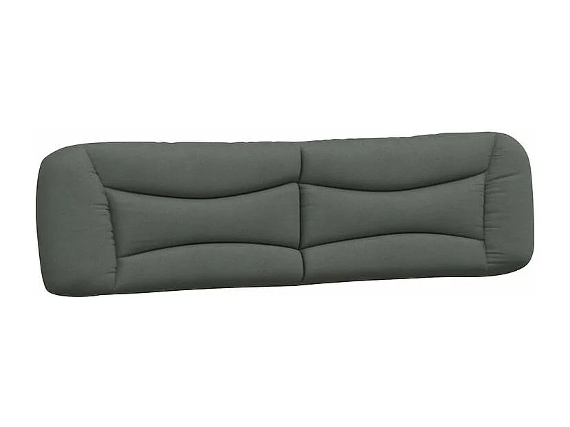 Lit avec matelas gris foncé 200x200 tissu