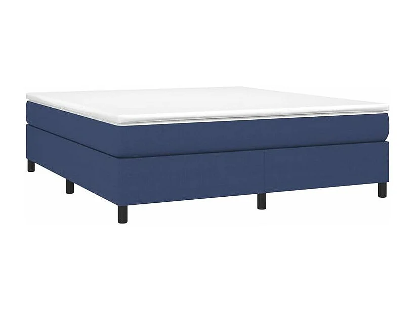 Sommier à lattes de lit avec matelas Bleu 180x200 Tissu