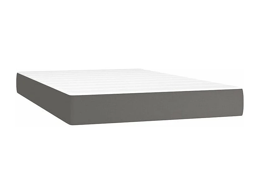Sommier à lattes de lit avec matelas et LED Gris 120x200