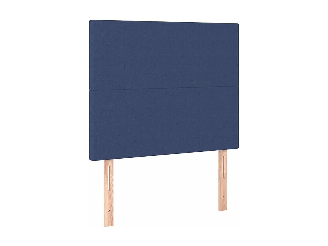 Sommier à lattes de lit et matelas et LED Bleu 120x200 Tissu