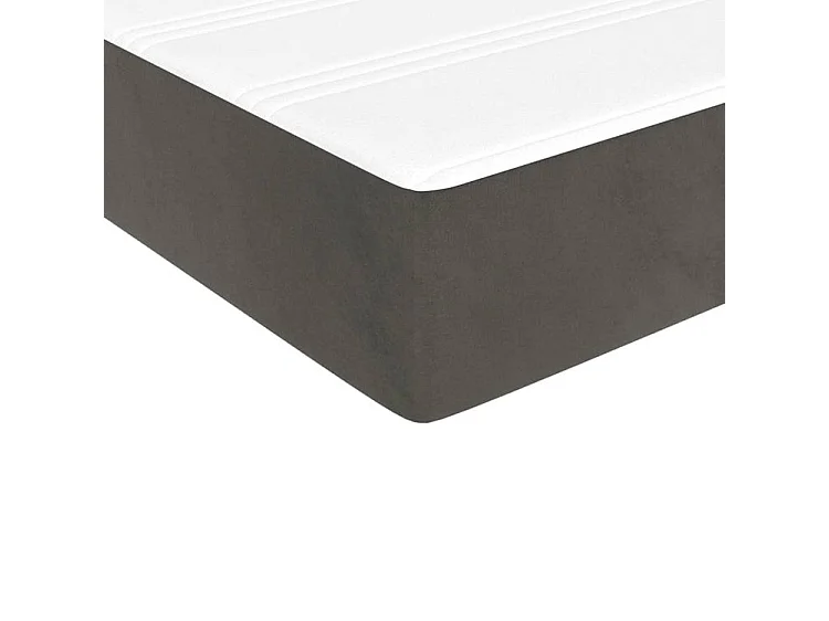 Sommier à lattes de lit et matelas Gris foncé 80x200 Velours