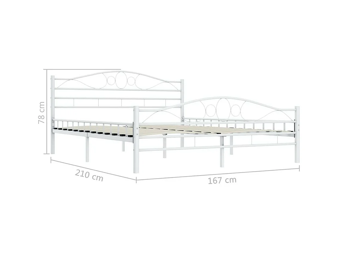 Bedframe metaal wit 160x200 cm