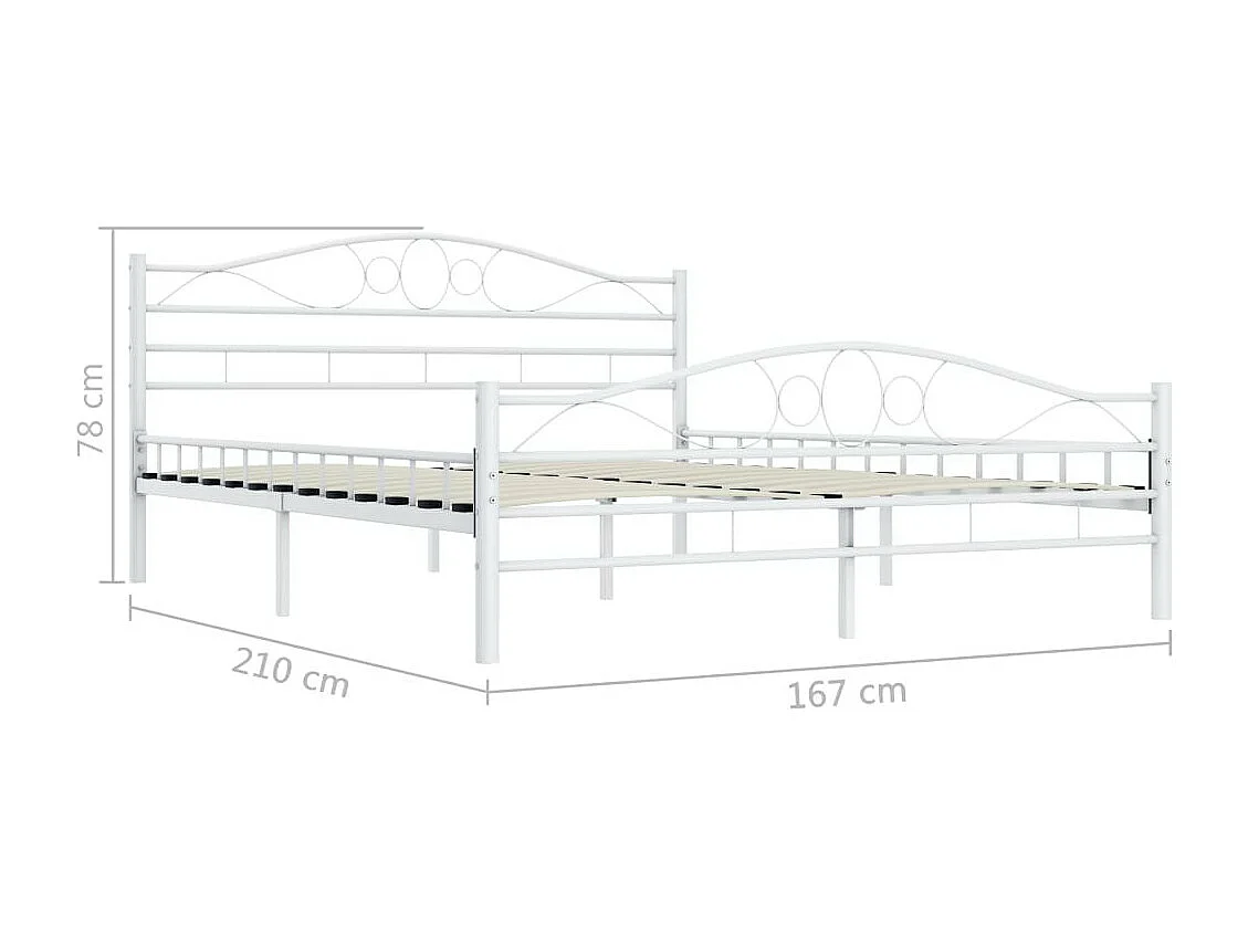 Lit Blanc Métal 160x200 karol