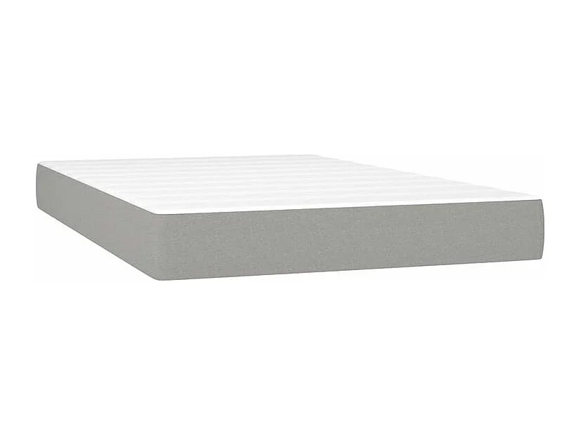 Sommier à lattes de lit avec matelas Gris clair 120x200 Tissu