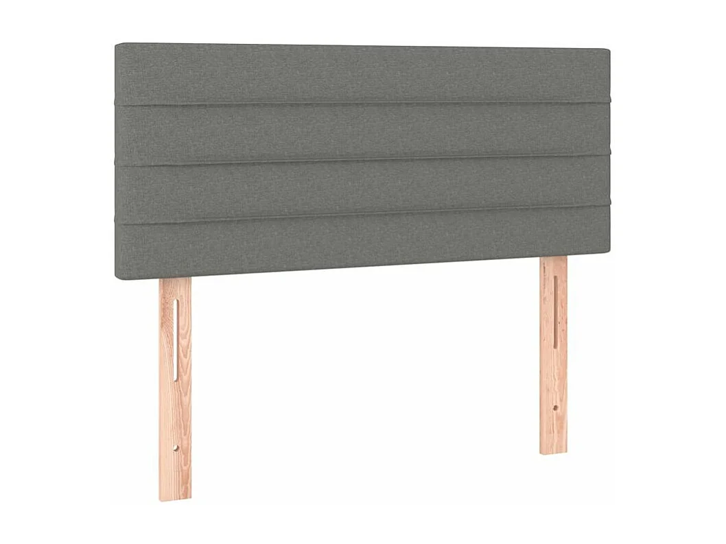 Sommier à lattes de lit et matelas Gris foncé 90x190 Tissu