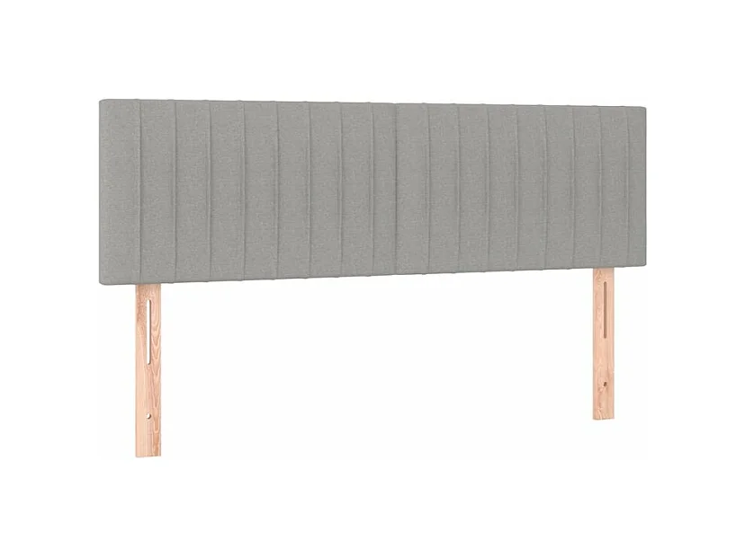 Sommier à lattes de lit avec matelas Gris clair 140x200 Tissu