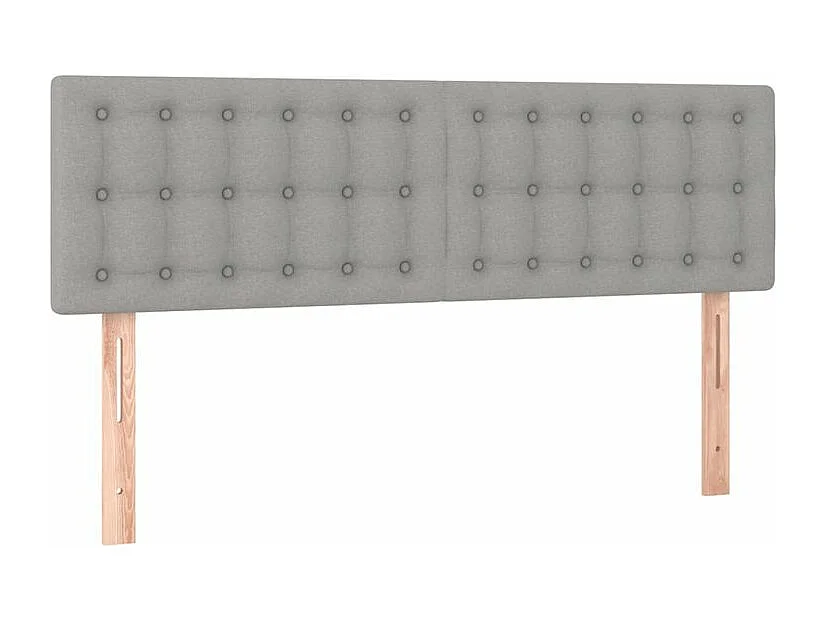 Sommier à lattes de lit et matelas et LED Gris clair 140x190