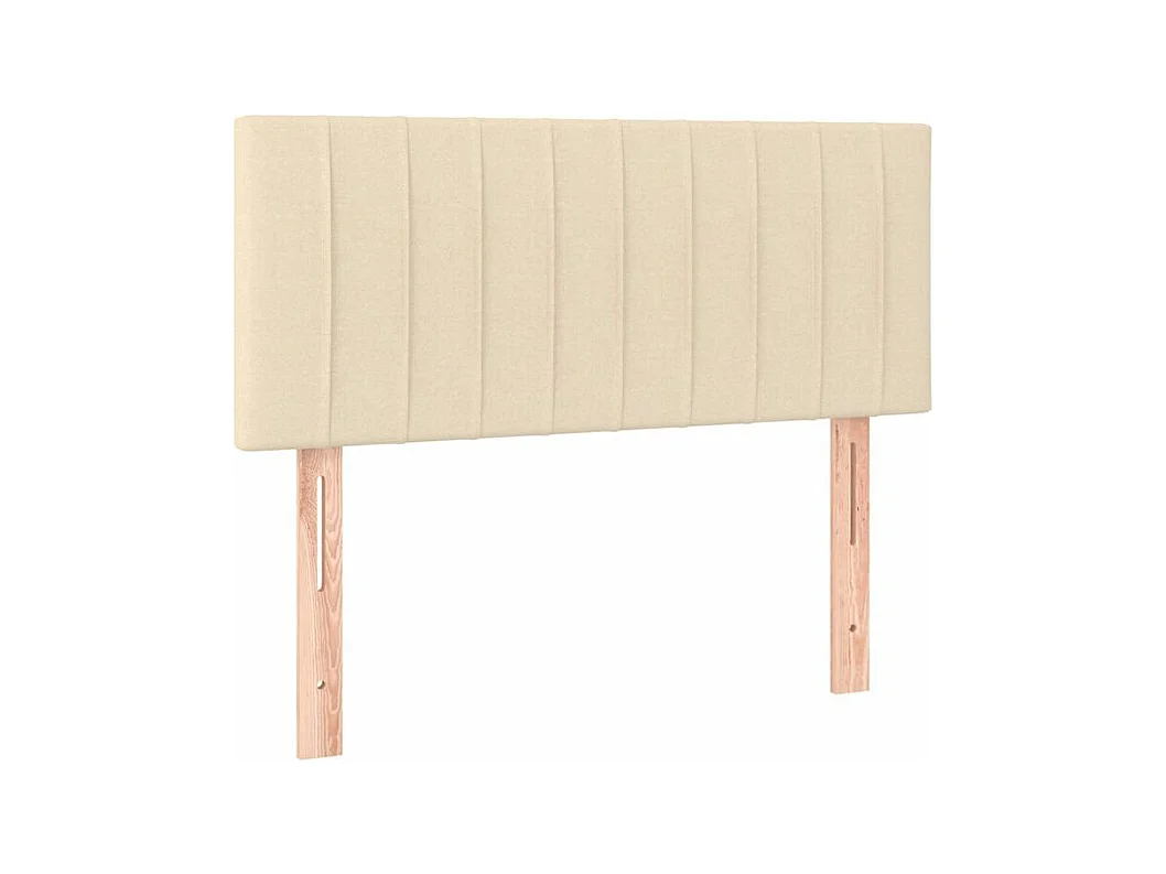 vidaXL Cama box spring con colchón tela color crema 120x200 cm