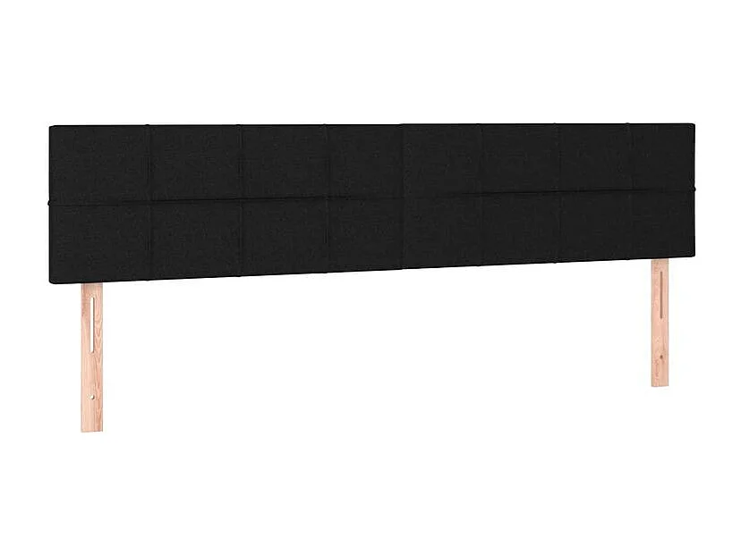 Sommier à lattes de lit avec matelas Noir 200x200 Tissu