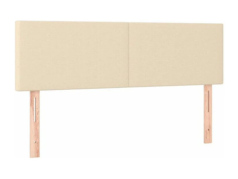 Sommier à lattes de lit avec matelas LED Crème 140x200 Tissu