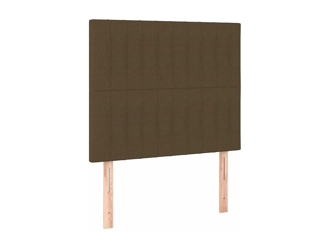 Sommier à lattes de lit matelas et LED Marron foncé 100x200