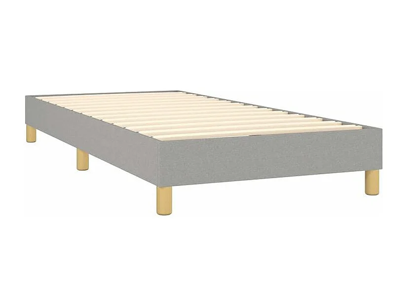 Sommier à lattes de lit avec matelas et LED Gris clair 80x200