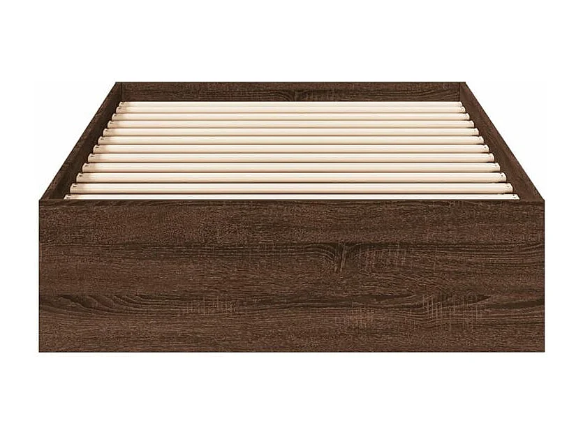 Cadre de lit et tiroirs chêne marron 90x200 bois d'ingénierie