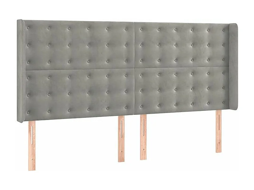 Sommier à lattes de lit matelas et LED Gris clair 180x200