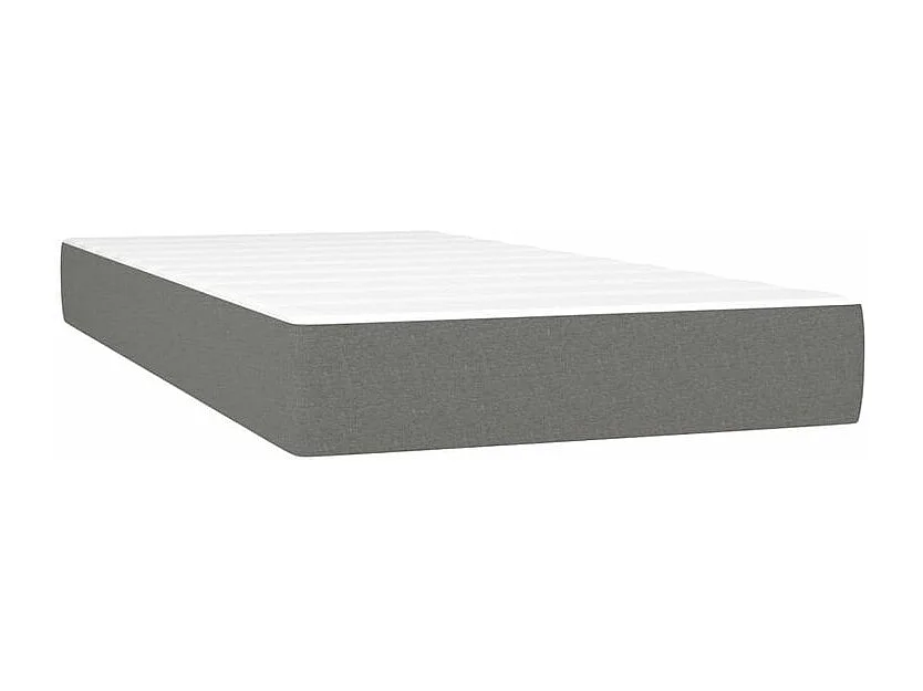 Sommier à lattes de lit avec matelas Gris foncé 80x200 Tissu