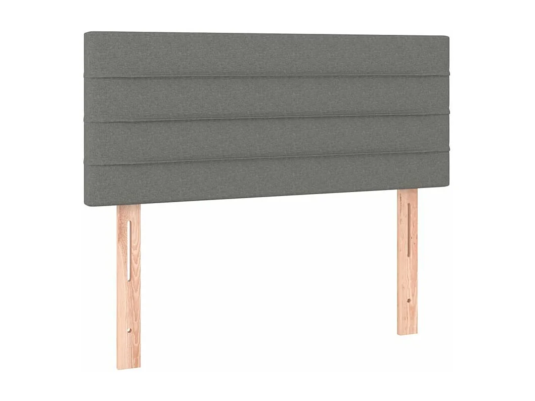 Sommier à lattes de lit avec matelas Gris foncé 80x200 Tissu