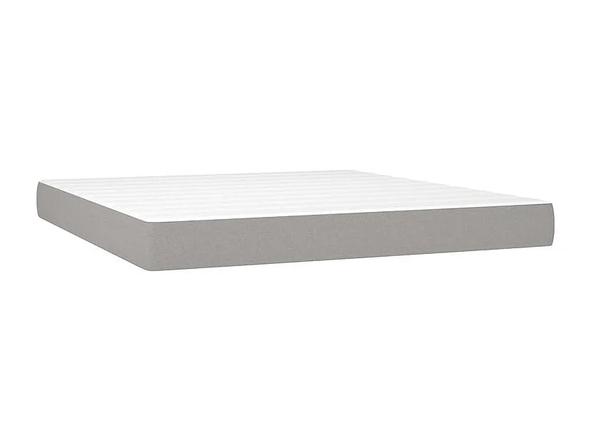 Sommier à lattes de lit matelas et LED Gris clair 160x200