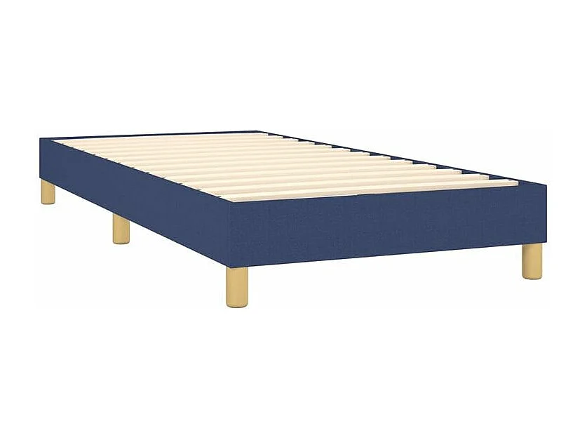 Sommier à lattes de lit avec matelas Bleu 80x200 Tissu