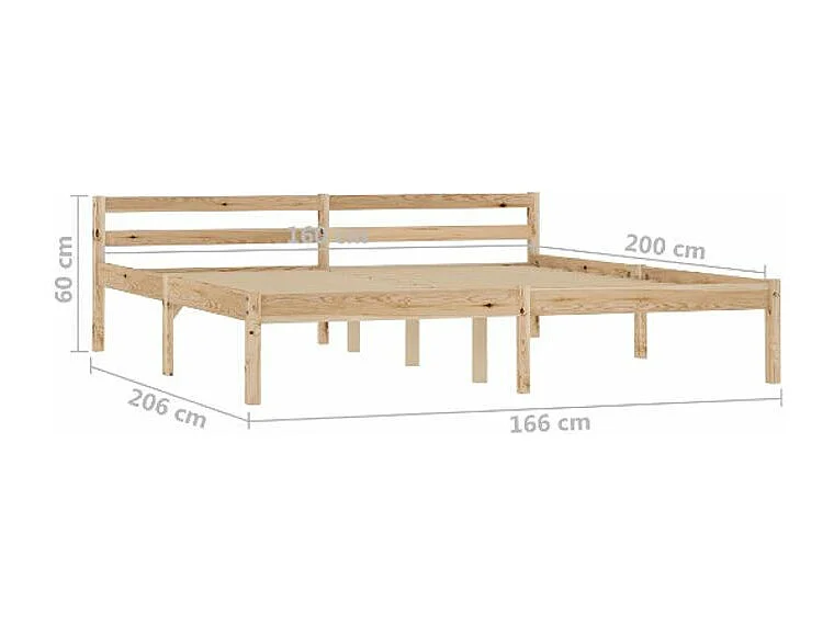 Lit adulte pin massif clair Dorma 160x200