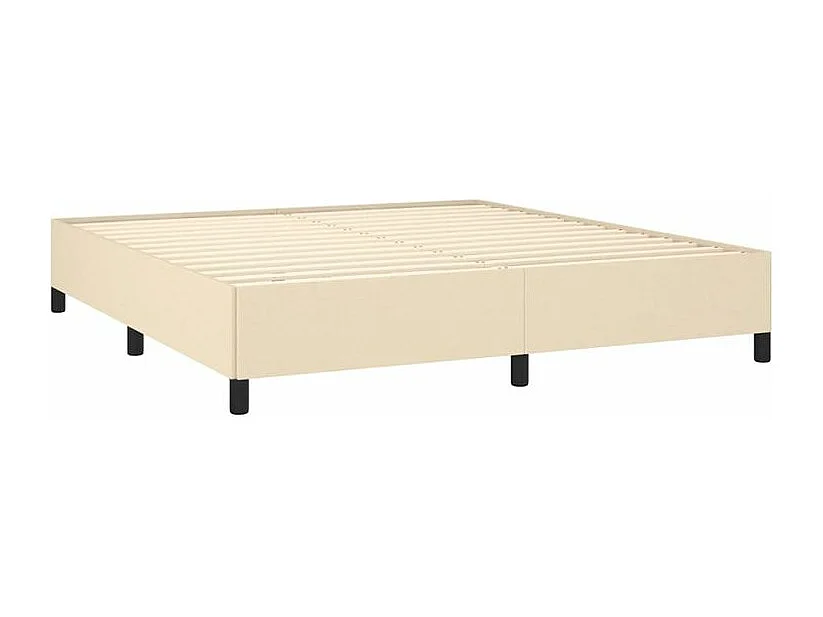Sommier à lattes de lit avec matelas Crème 180x200 Tissu