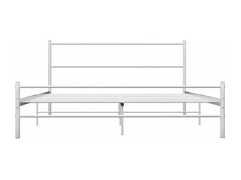Lit adulte métal blanc Tence 140x200
