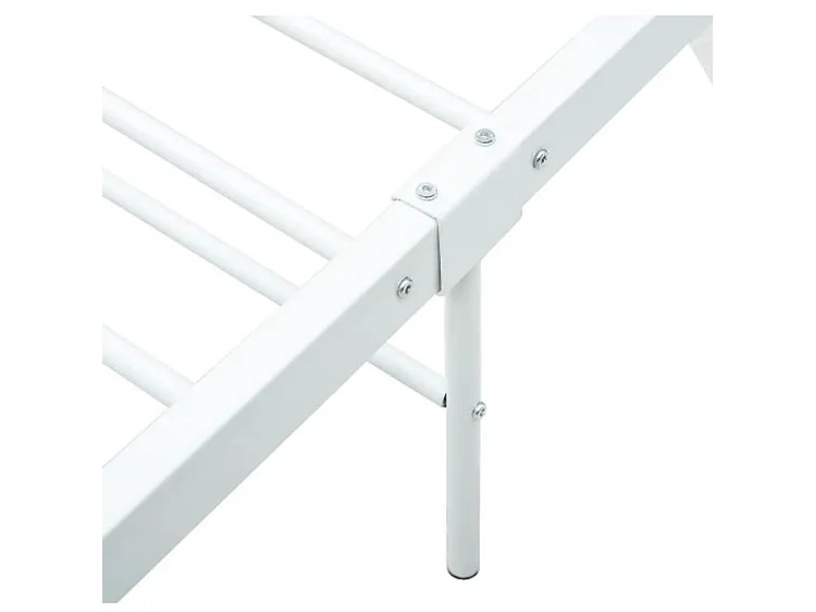 Lit adulte métal blanc Tence 140x200
