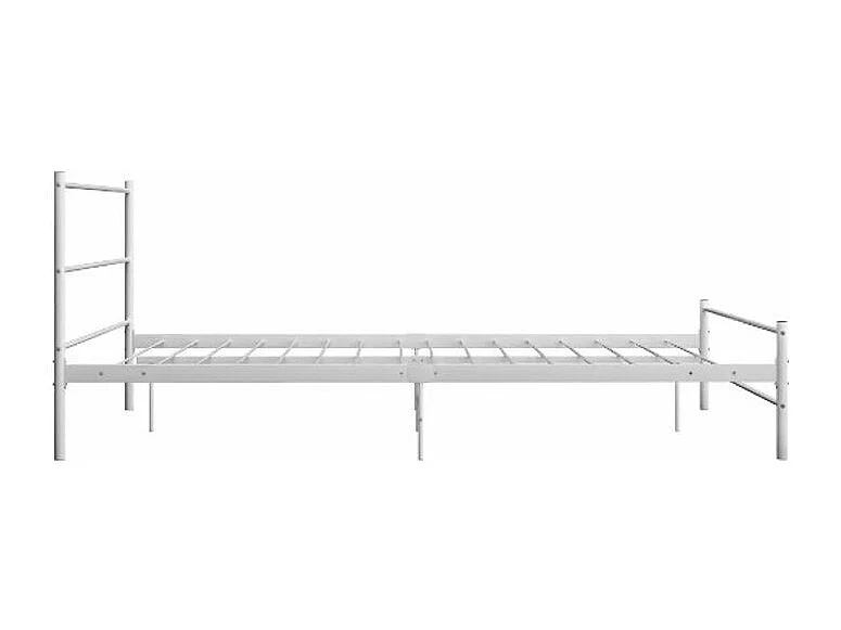 Lit adulte métal blanc Tence 140x200