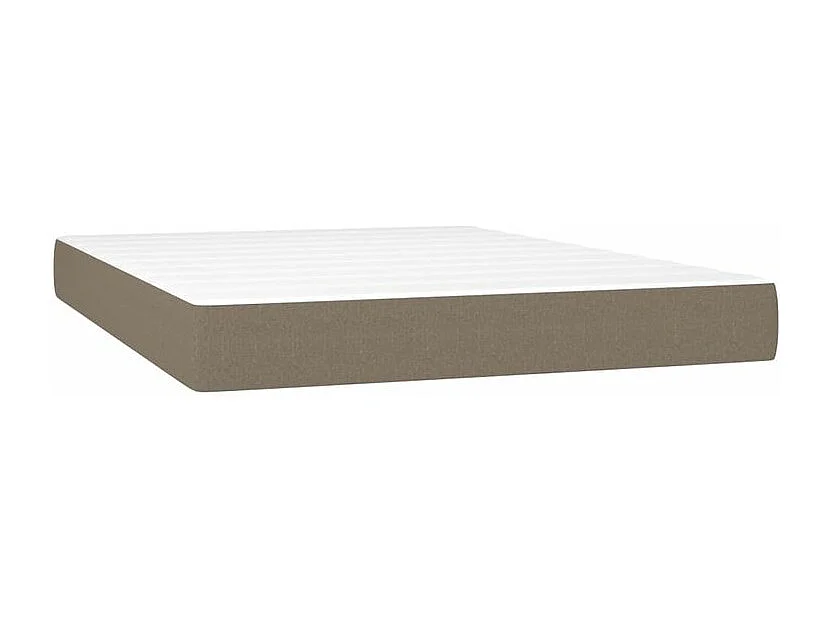 Sommier à lattes de lit avec matelas Taupe 140x200 Tissu