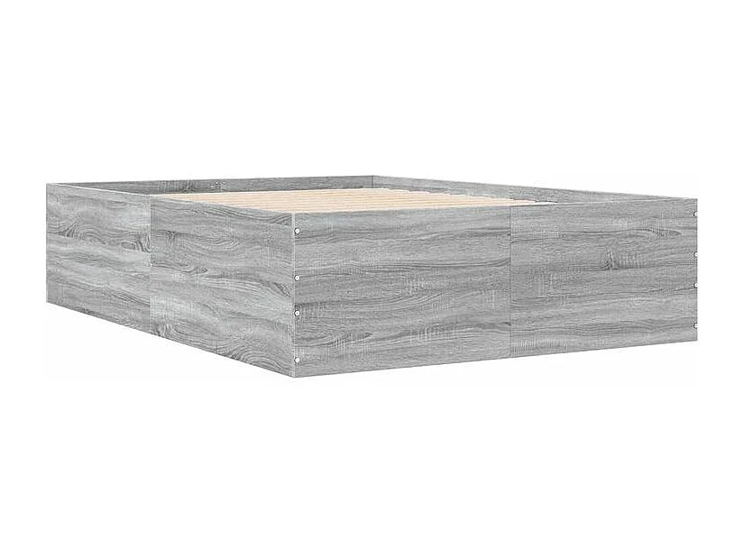 Cadre de lit sonoma gris 120x200 bois d'ingénierie
