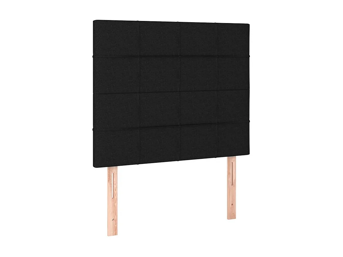 Sommier à lattes de lit et matelas Noir 80x200 Tissu