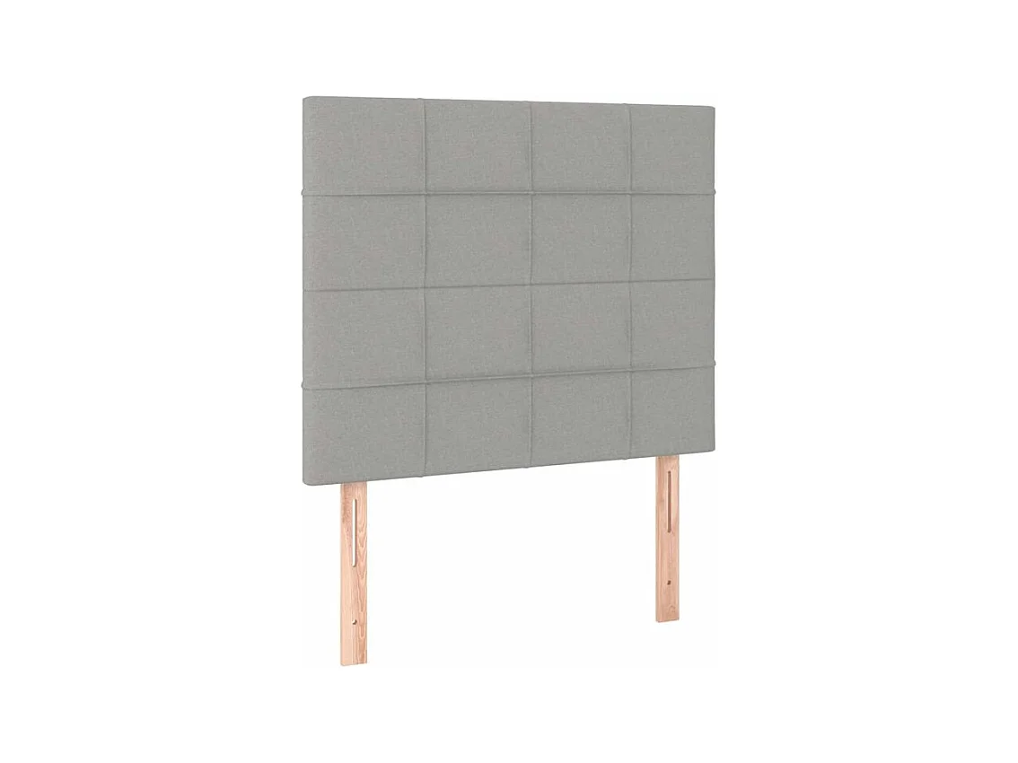 vidaXL Cama box spring con colchón tela gris claro 80x200 cm