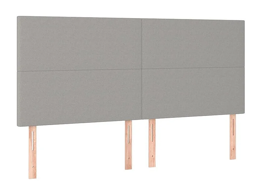 Sommier à lattes de lit avec matelas Gris clair 160x200 Tissu