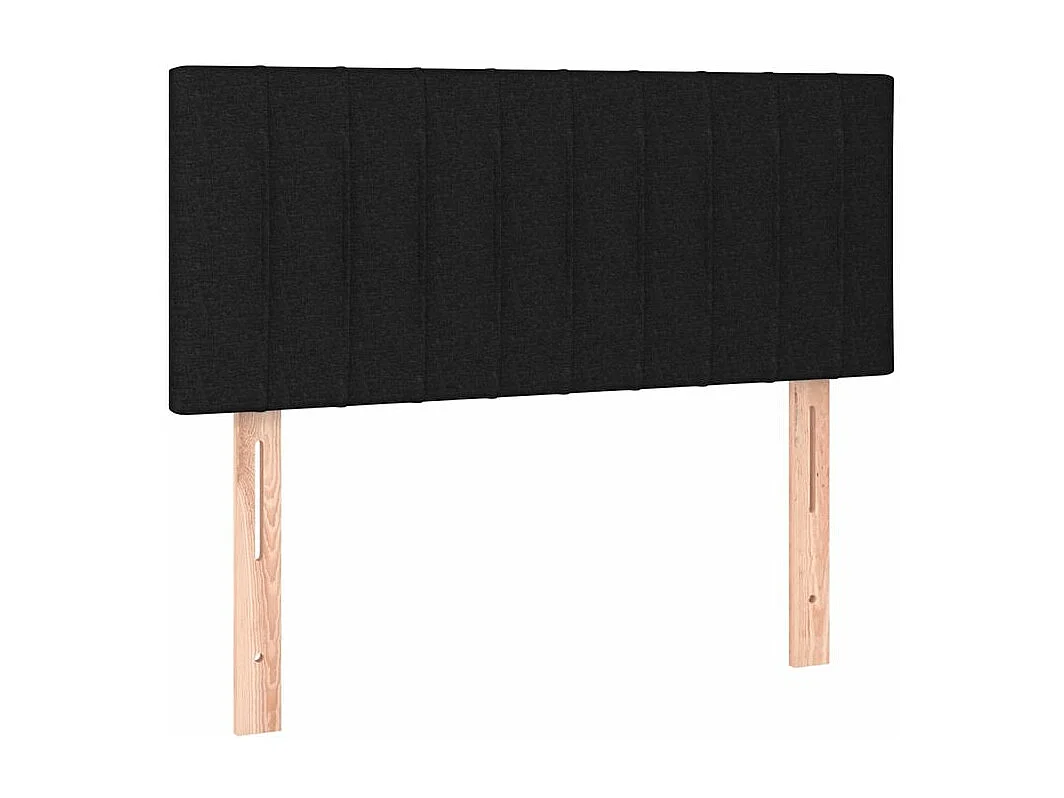 Sommier à lattes de lit avec matelas LED Noir 100x200 Tissu