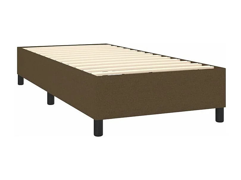 Sommier à lattes de lit avec matelas Marron foncé 90x190