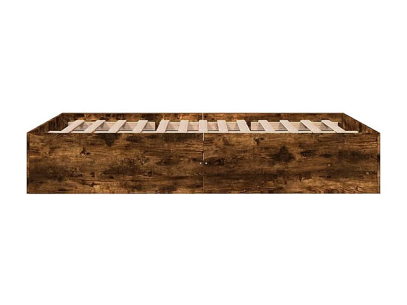 Cadre de lit chêne fumé 120x200 bois d'ingénierie