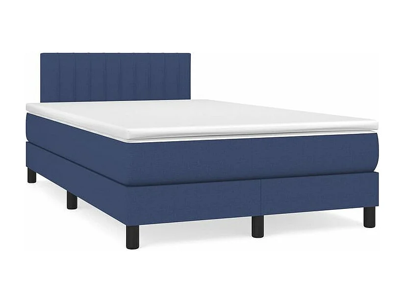 Sommier à lattes de lit avec matelas Bleu 120x200 Tissu