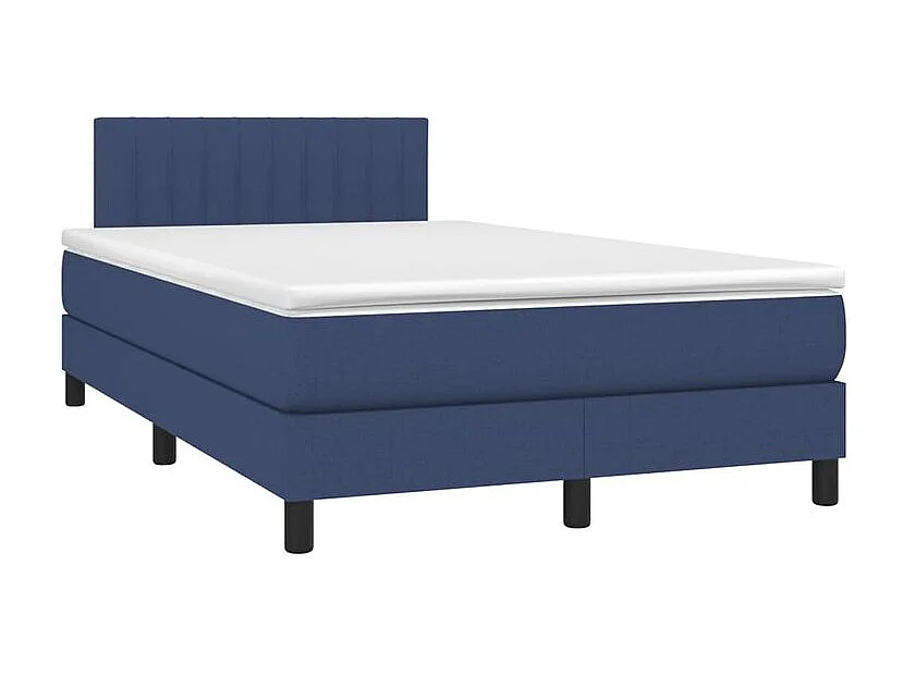 Sommier à lattes de lit avec matelas Bleu 120x200 Tissu