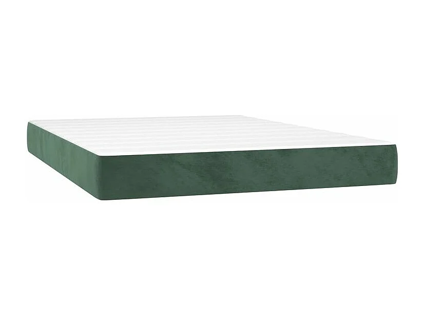 Sommier à lattes de lit et matelas Vert foncé 140x190 Velours